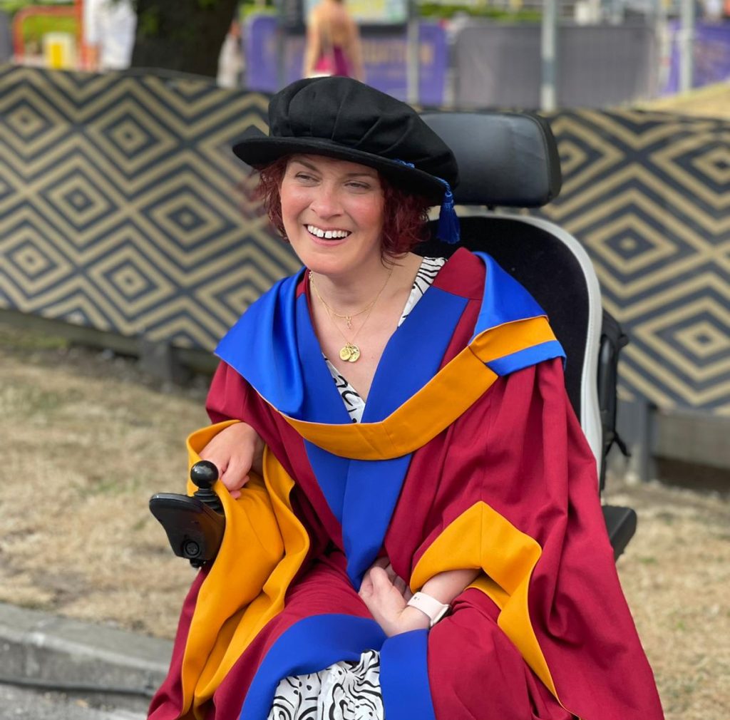 Lucy Reynolds in her graduation gown